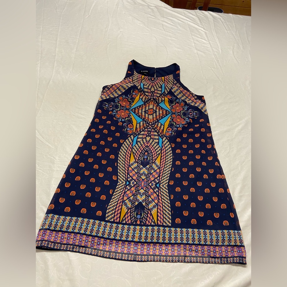A. Byer Multicolor Patterned Dress